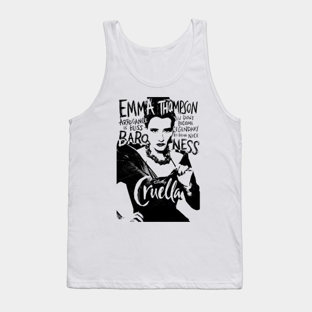 Cruella Emma Thompsons Baroness Tank Top by kaitokid